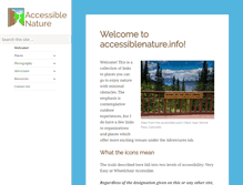 Tablet Screenshot of accessiblenature.info